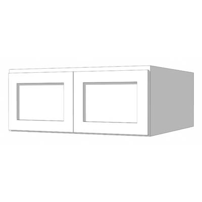 Craftline Ready to Assemble White Shaker Refrigerator Deep Cabinet Refrigerator Deep Cabinet - 36 Inch x 24 Inch x 18 Inch