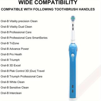 16 Pack Professional Electric Toothbrush Replacement Heads - Medium Soft Bristles For Precision Cleaning - Refills Suitable For Oral B Toothbrushes !