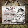 1pc Wooden Framed To My Son Being Your Mom Is My Happily Ever After Lion Mom Canvas Decor Wall Art For Bedroom Living Room Home Walls Decoration With Framed Ready To Hang 15.74inch*23.62inch