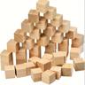 20pcs 2cm Square Wood Blocks, Unfinished Wooden Cubes, Diy Craft Model Material