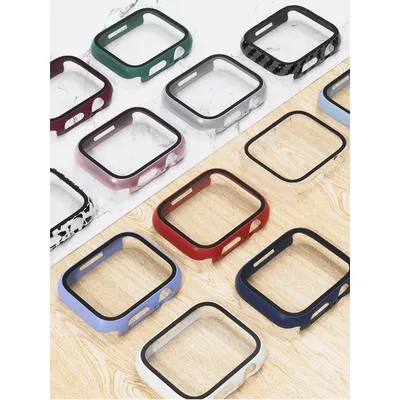 Tempered glass+Case for Apple Watch Series 8 7 44mm 45mm 41mm 40mm 42 iwatch 6 SE 5 4 3 Screen Protector Apple watch Accessories