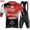 Team SCO Dijon 2024 Cycling Jersey Set Short Sleeve France Red Clothing Mens Road Bike Shirts Suit