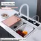 White Nano Multifunctional Kitchen Sink 304 Stainless Steel Large Single Sink Integrated Kitchen