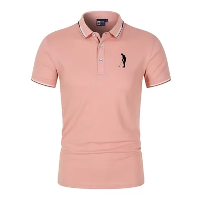Men's Golf Clothes Summer Lapel Short Sleeve Button Pullovers Trend T-Shirts Tops Work Business Leisure Quick-Dry POLO Shirt