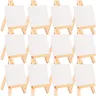 18Sets Canvas Kids Small Tiny Painting Canvas Blank Triangle Painting Stand Wood Canvas Panels Child