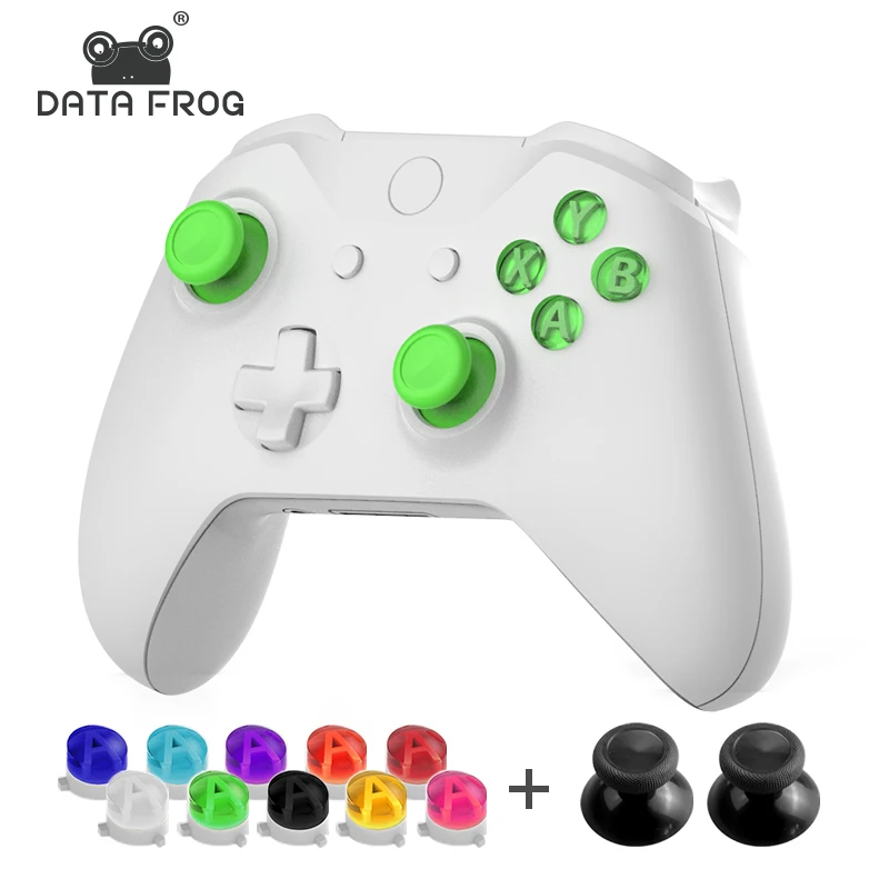 DATA FROG Replacement ABXY Key Buttons For Xbox One/Xbox One S Wireless Controller ABXY Guide Home Buttton For Xbox One Gamepad