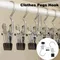 Stainless Steel Clothespins Laundry Clothes Pegs Hook Portable Hanging Clothes Clip Wardrobe Clothes