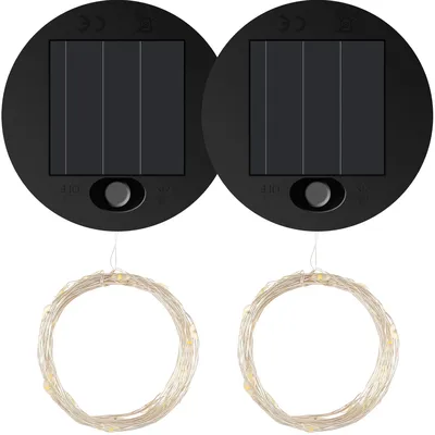 4/2pc Solar Lantern Light Replacement Top LED Solar Panel Lantern Lid Solar Lights Replacement Part For Outdoor Hanging Lanterns