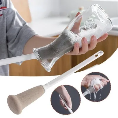 Long Handle Sponge Brush Kitchen Cleaning Supplies Bottle Cleaning Brush Cups Beers Jugs Cleaned