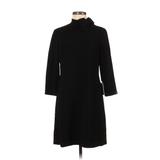 Eliza J Casual Dress - Sweater Dress Turtleneck 3/4 Sleeve: Black Dresses - New - Women's Size 8