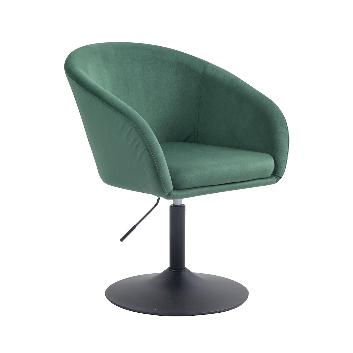 SVITA JAMAIKA Loungesessel Cocktailsessel Tellerfuß mit Armlehnen Samt Dunkelgrün Image