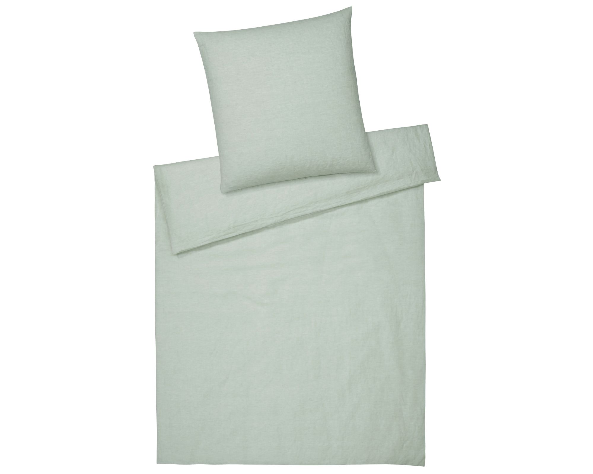 Elegante Casual Bettwäsche »Breeze« Pistazie 7038-14 Bettwäsche 135x200 cm / 80x80 cm Image