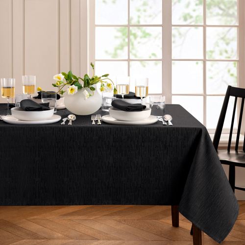 Branam Rectangle Tablecloth, 60 x 102, Black