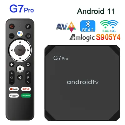 G7 Pro Smart TV Box Android 11 ATV Box 2GB 16GB S905Y4 4K HD 2.4GHz/5GHz Dual Wifi Set Top Box Media