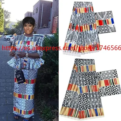 2019 Popular Wax fabric Top Quality Vintage Silk wax cloth African Wax Prints Fabric 3+3yards/lot