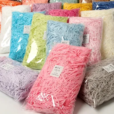 500g/1Kg DIY paper raffia color shredded crepe paper candy gift box filling material home decoration