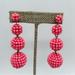 J. Crew Jewelry | J. Crew Coral Beaded Ball Drop Earrings | Color: Gold/Pink | Size: Os