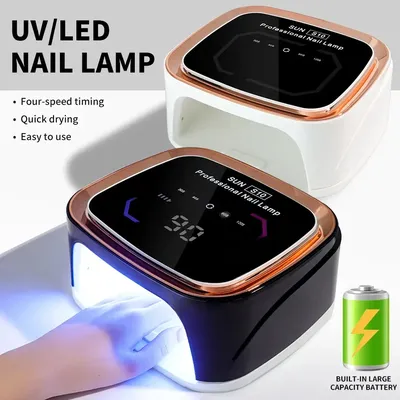 Professional Rechargeable Nail UV LED Lamp Dryer HD Display Smart Wireless Nail Drying Lamp for Fast