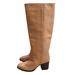 J. Crew Shoes | J. Crew Sadie Knee High Leather Heeled Pull On Boots Size 7 | Color: Orange/Tan | Size: 7