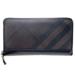 Burberry Accessories | Burberry Long Wallet Check Round Pvc Leather Black Burberry Organizer Travel ... | Color: Black | Size: Os