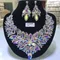 Rhinestone Jewelry Set Women Wedding Bride Jewelry Set Fashion Big Necklace Fine Wedding Earring