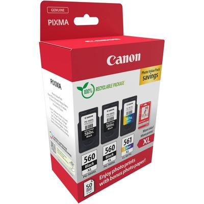 CANON Tintenpatrone "PG-560XL x2/CL-561XL Photo Value Pack" Tintenpatronen bunt (schwarz, cyan, magenta, gelb)