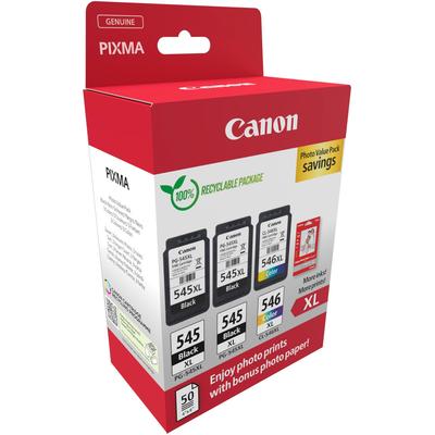 CANON Tintenpatrone "PG-545XLx2/CL-546X Photo Value Pack" Tintenpatronen bunt (schwarz, cyan, magenta, gelb)