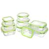 Glass Storage Containers with Lids, 9 Sets Glass Meal Prep Containers Airtight, Glass Food Storage Containers, Glass Containers