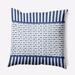 e by design Stripe A Balance Striped Reversible Throw Pillow white/blue/navyPolyester/Polyfill in Nautical Navy;nautical Navy | 16"H x 16"W | Wayfair