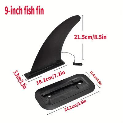 TEMU Plug-in Large Fin For Surfboard Paddleboard Sup, Snap On Detachable Surfboard Tail Fins, Outdoor Surfing Accessories