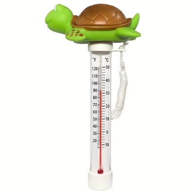 Floating Fish Tank Thermometer, Large Size, With Simulated Turtle Decor And Fixing Rope, Easy To Read Water Temperature, Suitable For Outdoor And Indoor Aquariums And Pools