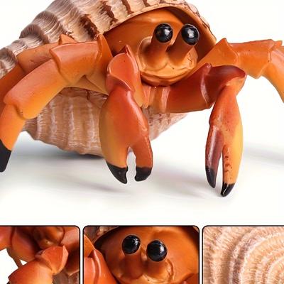 1pc Realistic Hermit Crab Model Toy, Ocean Marine Life Decoration, Artistic Sea Creature Display, Tabletop Aquatic Figurine Decor