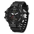 Montre Digitale SANDA pour Hommes Montre de Sport en Plein Air Mode Montre-bracelet Lumineuse Chronomètre Réveil Compte à Rebours Montre TPU