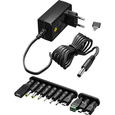 Universal-Netzteil 64568, 3...12 V-/12 w, 11-Adapter, inkl. USB-Adapter - Goobay Image