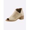 Sandalette ANDREA CONTI, Damen, Gr. 40, beige (creme), Leder, Glattleder, modisch, Schuhe Sommerboots Schaftsandale Ankleboots