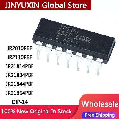 10Pcs New IR21814PBF IR2110PBF IR21834 IR21844 IR21864 IR2010 IR2110 IR PBF DIP14 IC Chip Stock