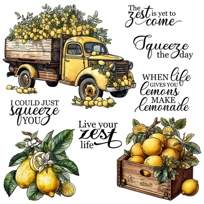 Mangocraft A Truck Of Lemons Cutting Dies Clear Stamp DIY Scrapbooking Supplies Metal Dies Silicone