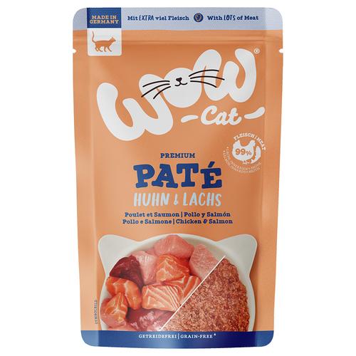 Sparpaket: 24x125g WOW Cat Adult Huhn & Lachs Katzenfutter nass