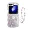 Handy Hülle Handyhüllen Für Samsung Galaxy Z Flip 6 Z Flip 5 Z Flip 4 Z Flip 3 Rückseite Durchscheinend mit Handschlaufe Stoßresistent Karikatur Blume Blumen TPU