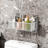 Bathroom Organiser Multifunctional Toiletries Organiser No-Punch Bathroom Shelf Bathroom Kitchen Wall Mount Storage Rack