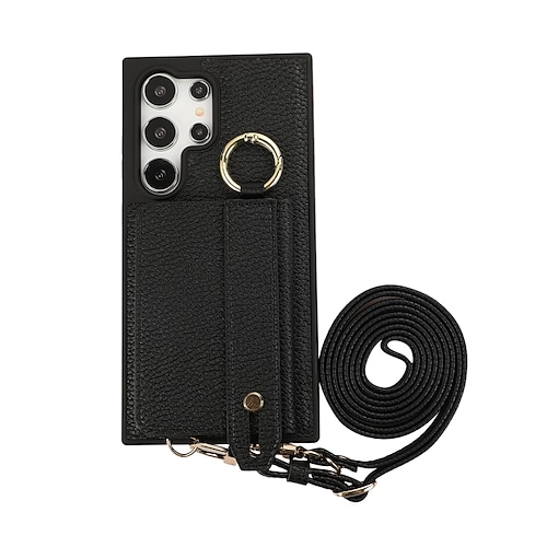 Handy Hülle Handyhüllen Für Samsung Galaxy S26 Ultra Plus S25 S24 S23 Ultra Plus S22 Plus Ultra Rückseite Mit Ständer Mit Handgelenkschlaufe Kartenfach Retro TPU Metall PU-Leder Image