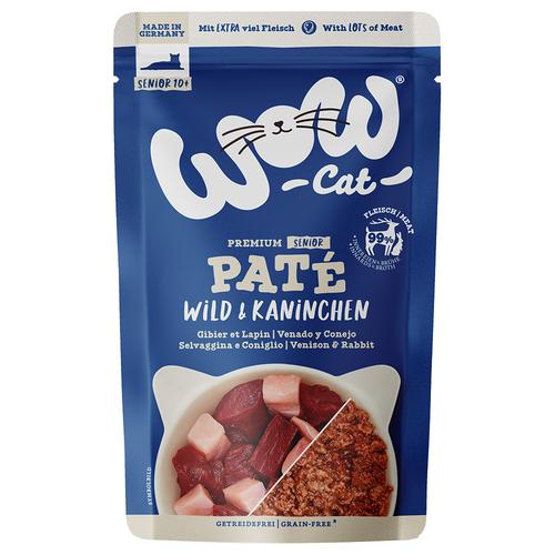 Sparpaket 24x 125g WOW Cat Senior Paté Wild & Kaninchen Katzenfutter nass