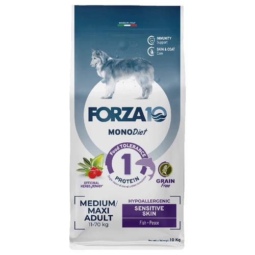 10kg Forza 10 Mono Diet Medium & Large Sensitive Skin mit Fisch Hundefutter trocken