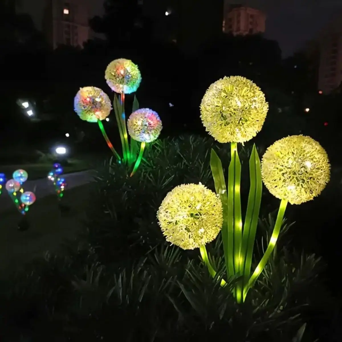 Lampes solaires décor de jardin extérieur, lumières de jardin solaires pissenlit décoratif avec LED lumières solaires étanches en plein air pour cour