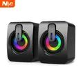 Altoparlanti per Computer PC Sound Box microfono Stereo HIFI USB cablato Caixa De Som con luce a LED per Computer Desktop