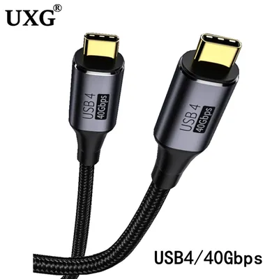 Thunderbolt 4 USB4 Data 40Gbps PD 5A Charge Wire DP100W 5K For MacBook Mac Pro Air IMac Monitor SSD TB3 TB4 USB 4 Type C Cord