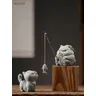 Scultura in pietra scultura gattino fatto a mano tè di alta qualità Pet vassoio da tè cinese