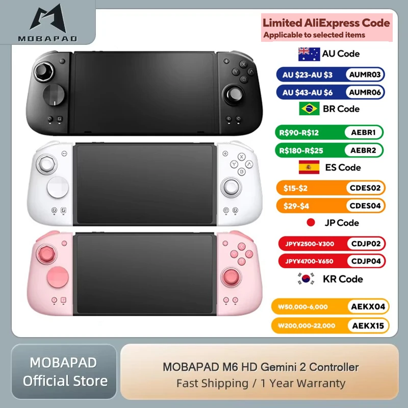 MOBAPAD M6 HD Gemini 2 Controller für Nintendo Switch OLED Joypad mit Hall Joystick Konsole für Switch NS OLED Gamepad Image