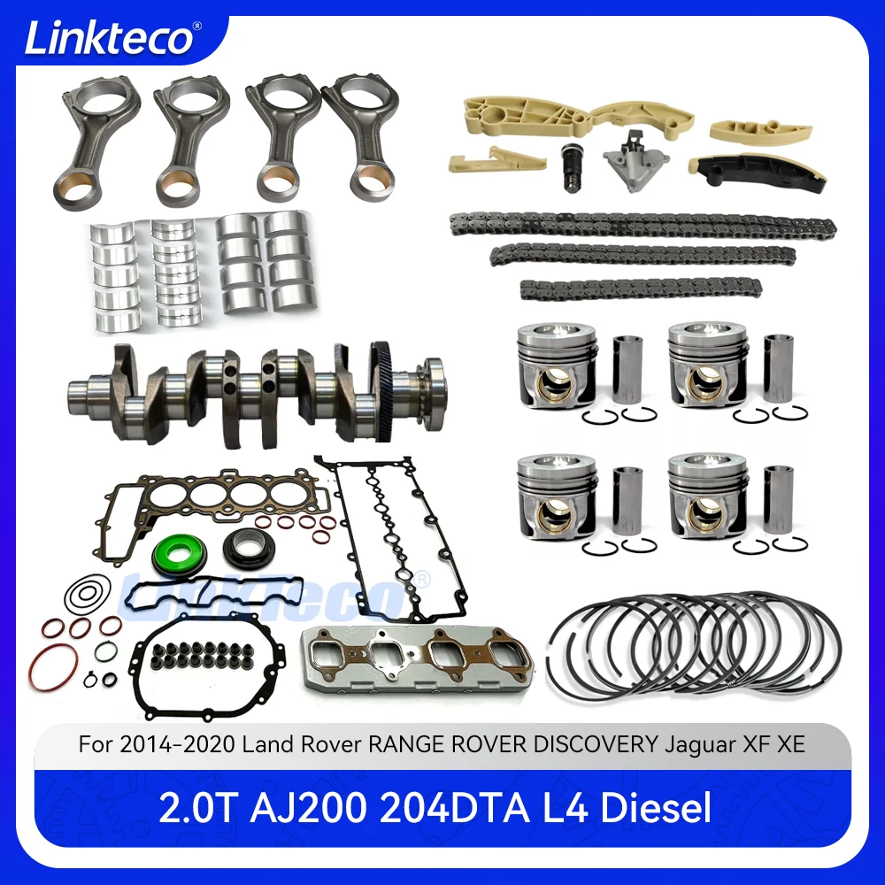 Parte del motore set completo di guarnizioni anello pistone albero motore cuscinetto biella 2.0 T per 2.0 T AJ200 204DTA 204DTD Land Rover Jaguar