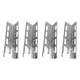 4Pcs Stainless Steel Barbecue Gas Grill Oven Heat Plate Heat Tents Deflector Burners Cover Accessory
